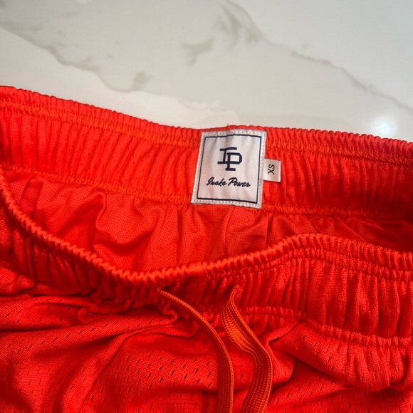 Bright red/orange INAKA mesh shorts XS - Picture 2 of 4